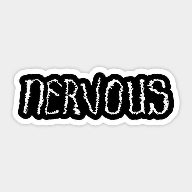nervous Sticker by Oluwa290